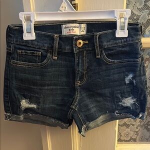 Abercrombie Kids Blue Jean Shorts Distressed Cut-Off